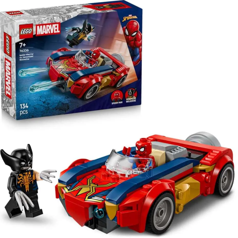 LEGO® ǀ Marvel Spider-Man i bil mot venomifisert Wolverine 76336