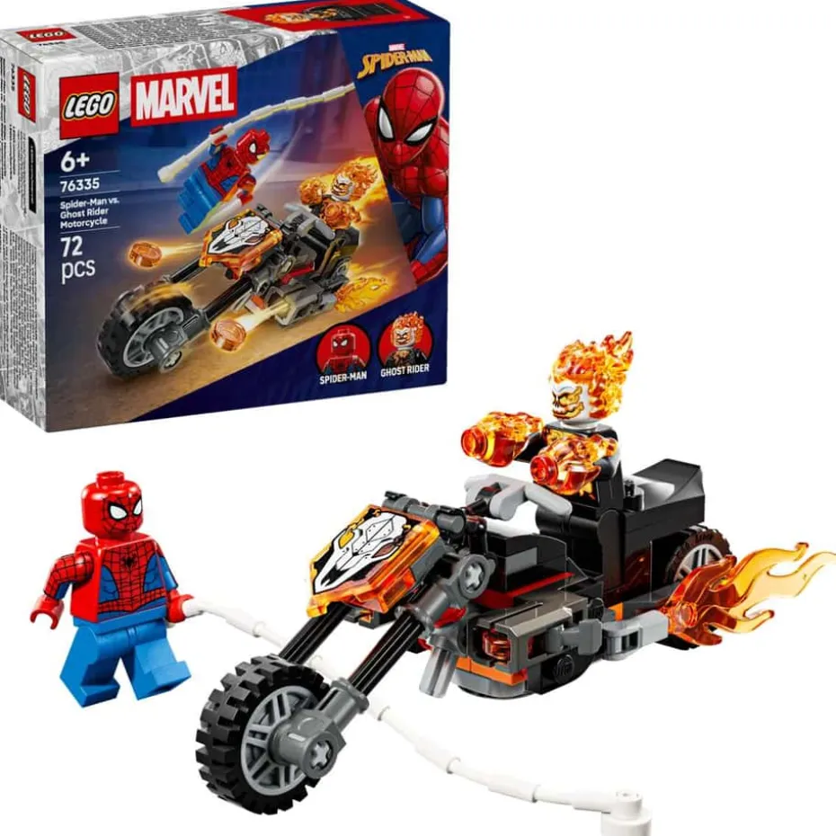 LEGO® ǀ Marvel Spider-Man mot Ghost Rider på motorsykkel 76335