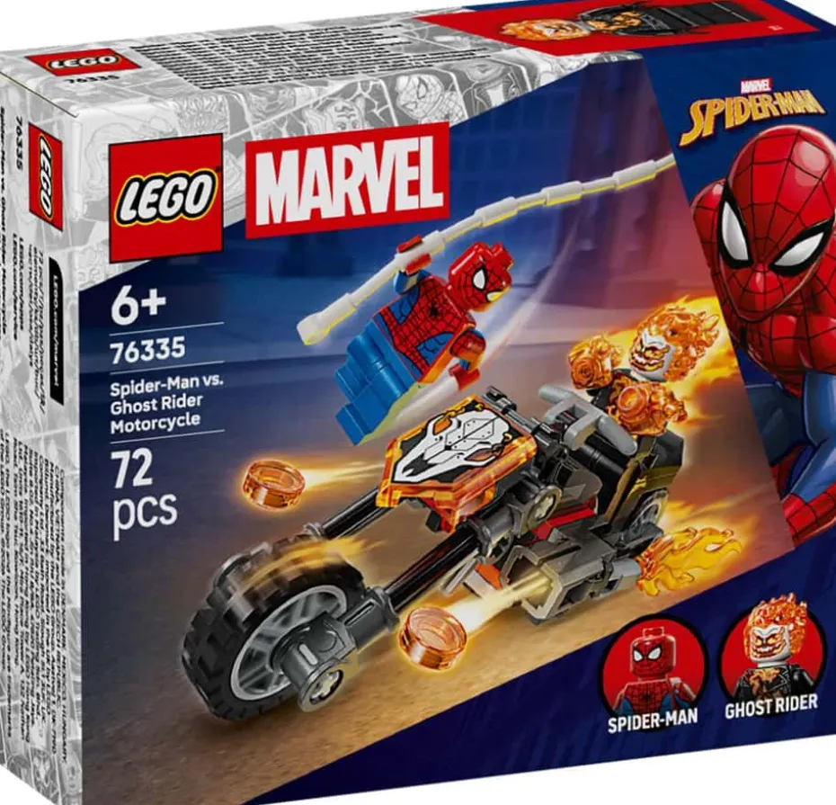 LEGO® ǀ Marvel Spider-Man mot Ghost Rider på motorsykkel 76335