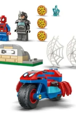 LEGO® ǀ Marvel Spidey og hans fantastiske venner Spidey på motorsykkel mot Rhino 11206