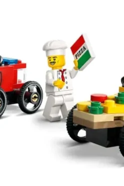 LEGO® City Billøp mellom pizzabil og brannbil 60458
