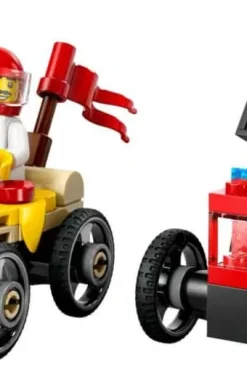LEGO® City Billøp mellom pizzabil og brannbil 60458