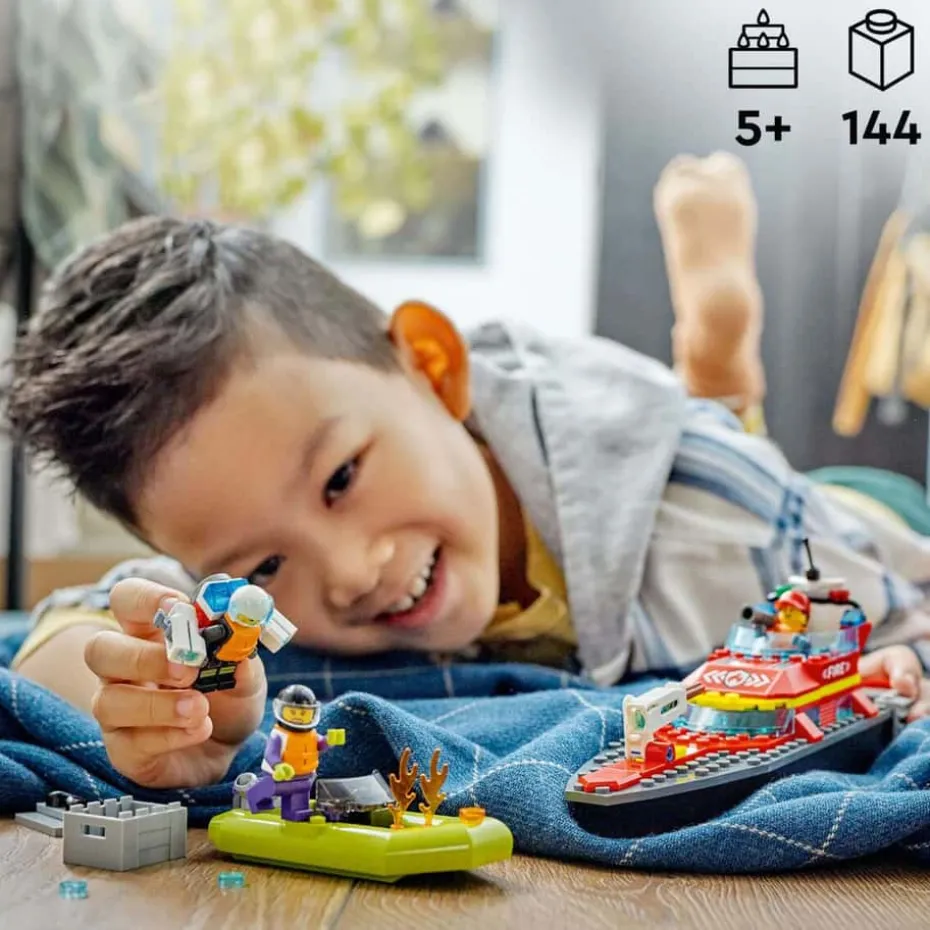 LEGO® City Brannvesenets redningsbåt 60373