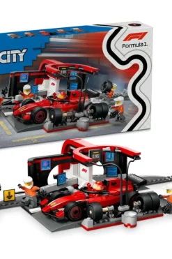 LEGO® City F1®-depotstopp og -team med Ferrari-bil 60443