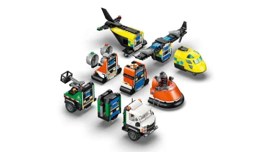 LEGO® City Fly-, servicebil- og luftputebåt-remix 60505