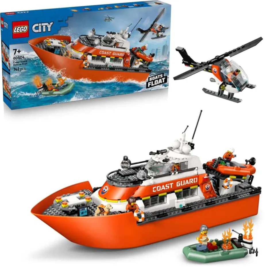 LEGO® City Kystvaktens helikopter og redningsbåt 60504