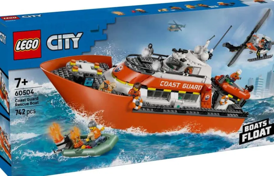 LEGO® City Kystvaktens helikopter og redningsbåt 60504