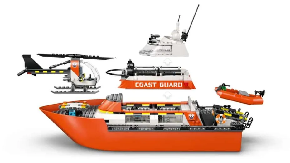 LEGO® City Kystvaktens helikopter og redningsbåt 60504