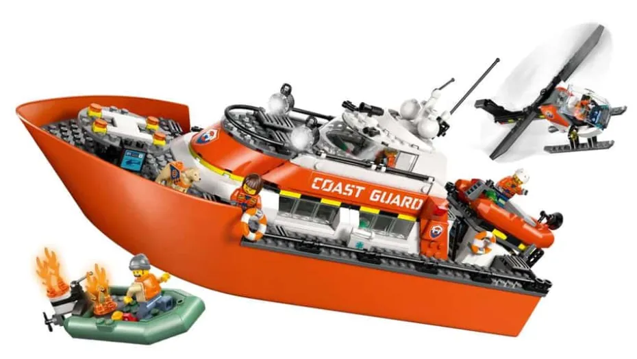 LEGO® City Kystvaktens helikopter og redningsbåt 60504