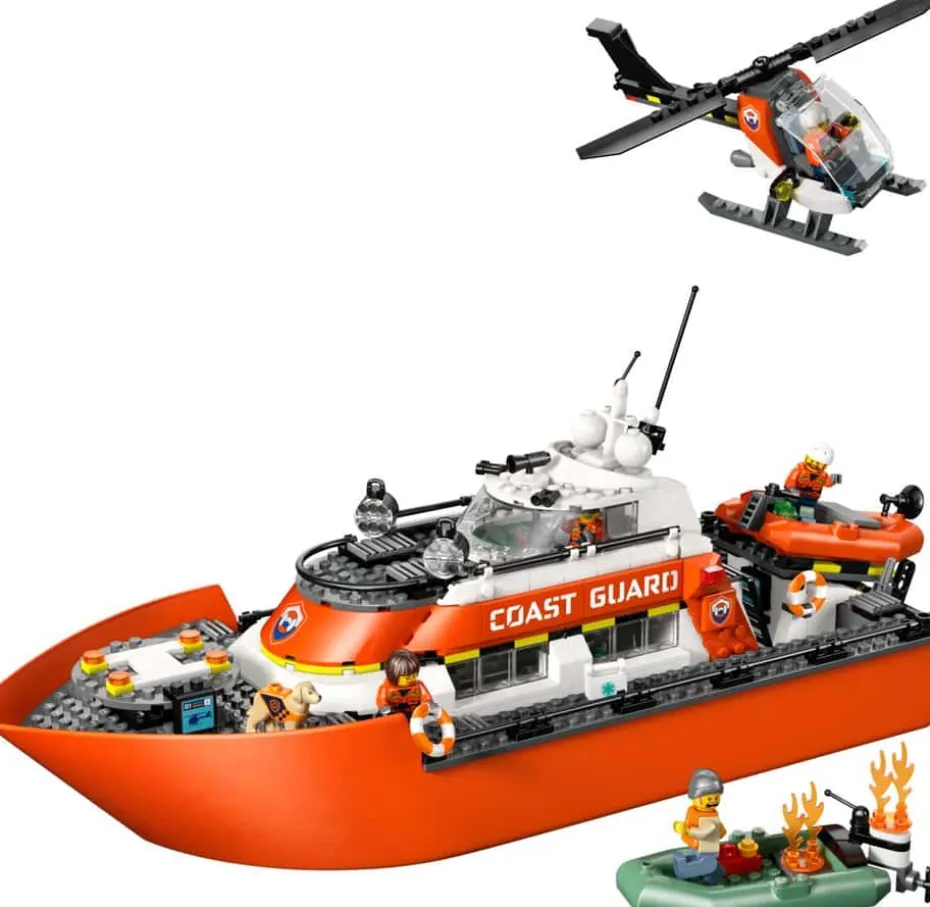 LEGO® City Kystvaktens helikopter og redningsbåt 60504