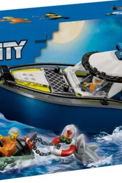 LEGO® City Skurkejakt med politibåt leke og flytende hurtigbåt og jolle 60456