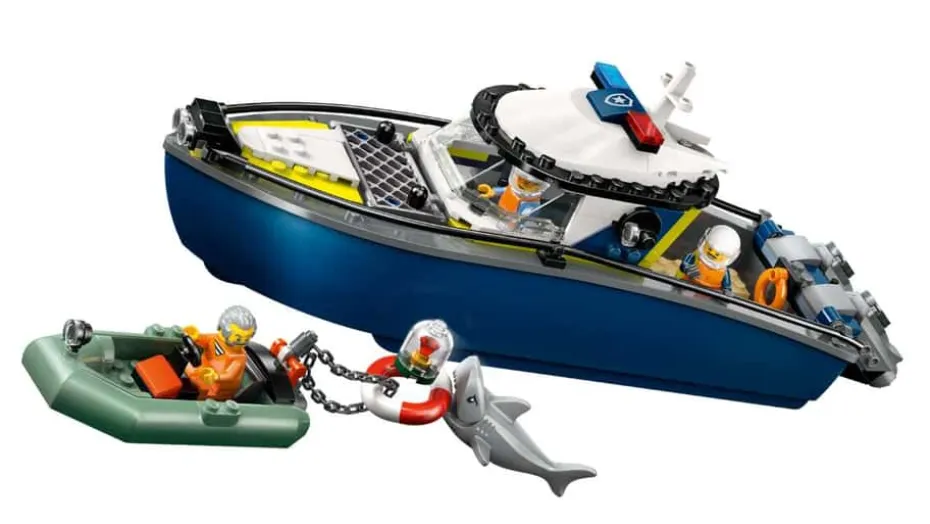 LEGO® City Skurkejakt med politibåt leke og flytende hurtigbåt og jolle 60456