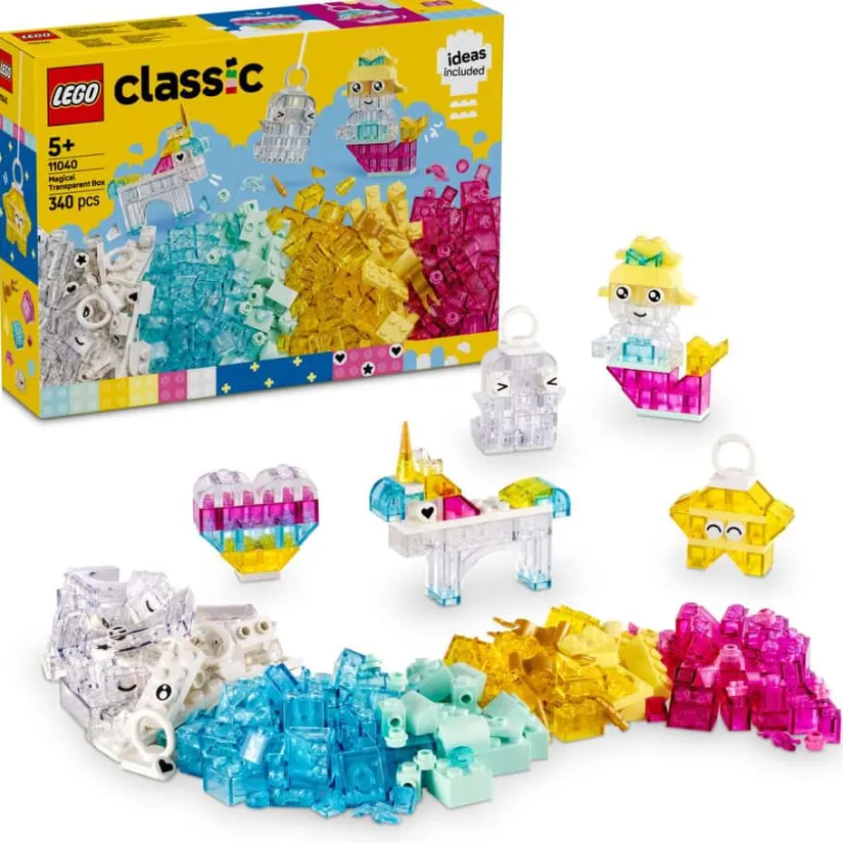 LEGO® Classic Magisk boks med gjennomsiktige klosser 11040