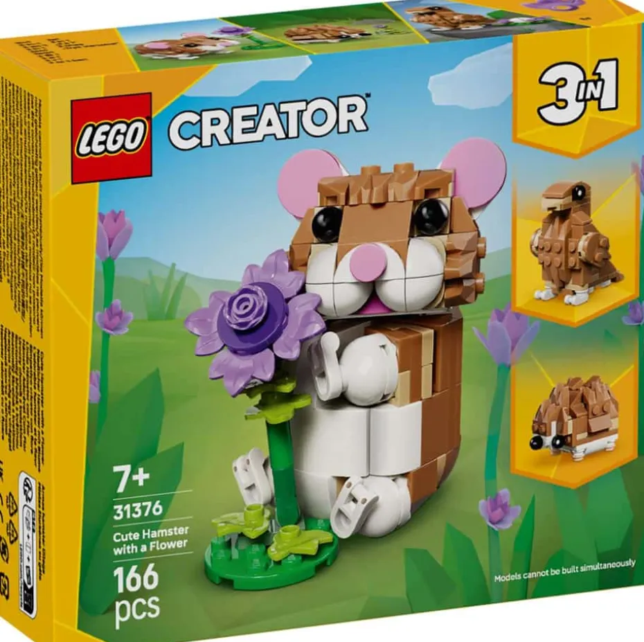 LEGO® Creator 3-i-1 Søt hamster med en blomst 31376