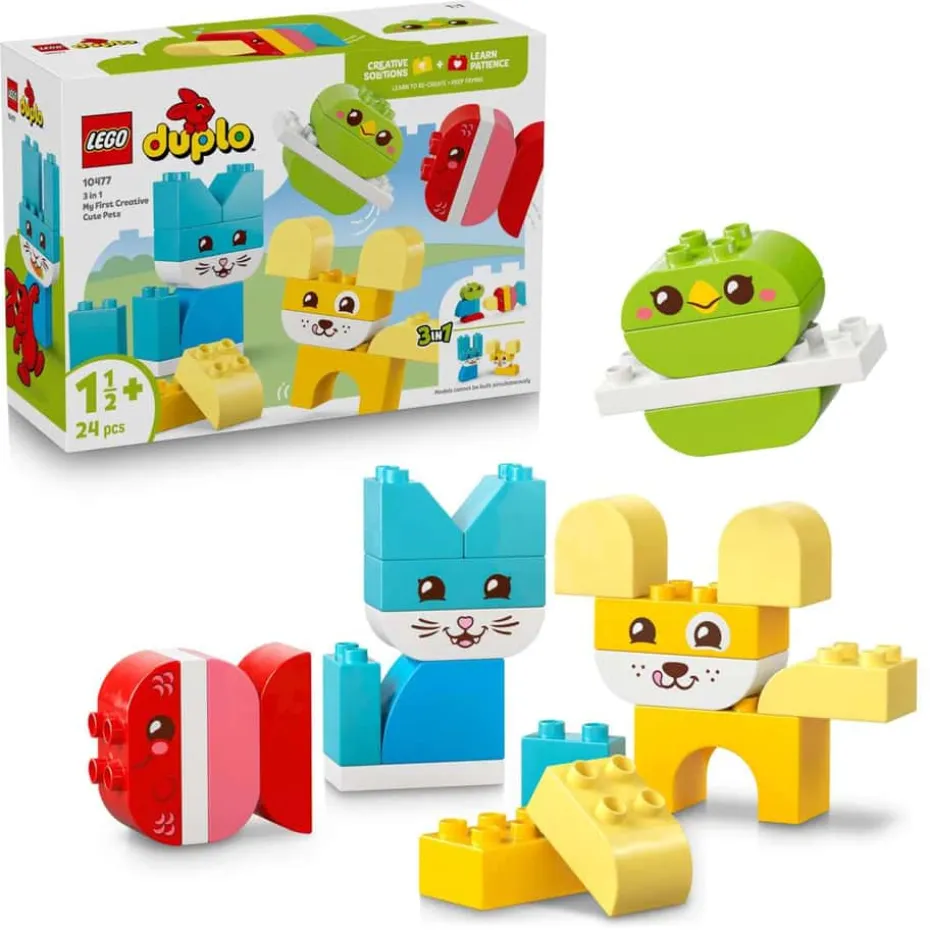 LEGO® DUPLO® Mine første 3-i-1 Kreative, søte kjæledyr 10477