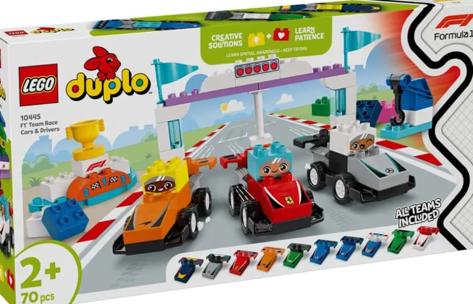 LEGO® DUPLO® Town F1® Team med racerbiler og sjåfører 10445