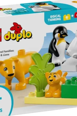 LEGO® DUPLO® Town Villdyrfamilier: Pingviner og løver 10442