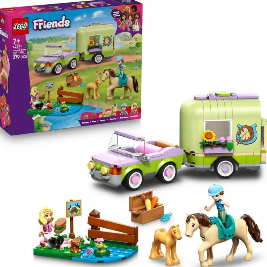 LEGO® Friends Henger med hest og føll 42695