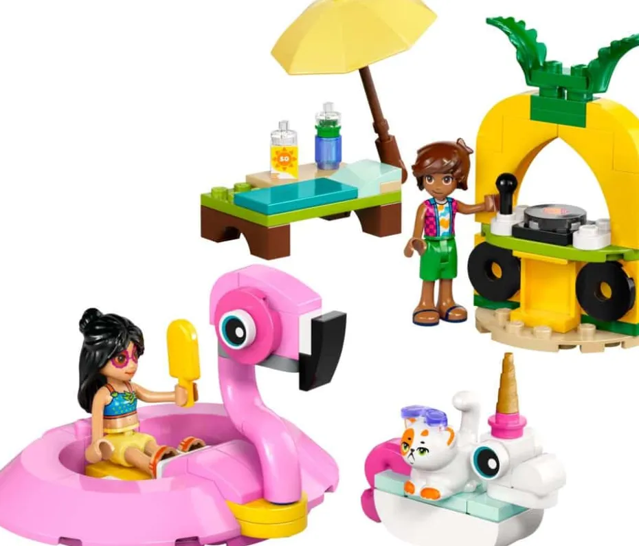 LEGO® Friends Poolparty med enhjørning og flamingo 42658