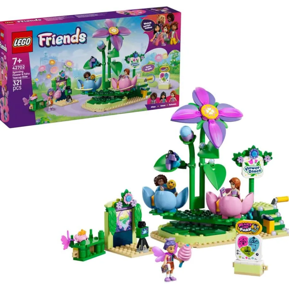 LEGO® Friends Snurrende tekoppkarusell med blomstertema 42702