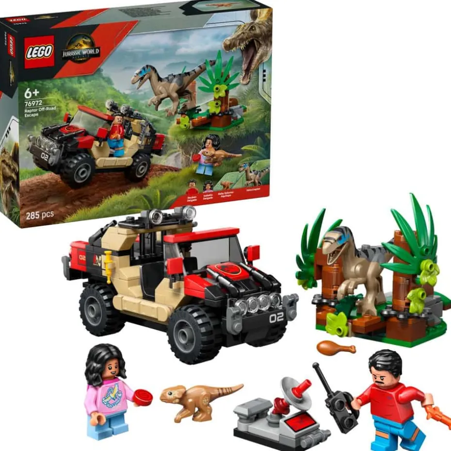LEGO® Jurassic World Raptorflukt i terrengbil 76972