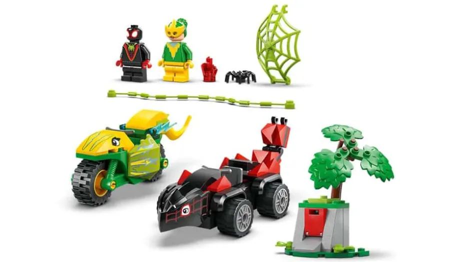 LEGO® Marvel Spidey og hans fantastiske venner Dinosaurkjøretøyjakt med Spin og Electro 11198