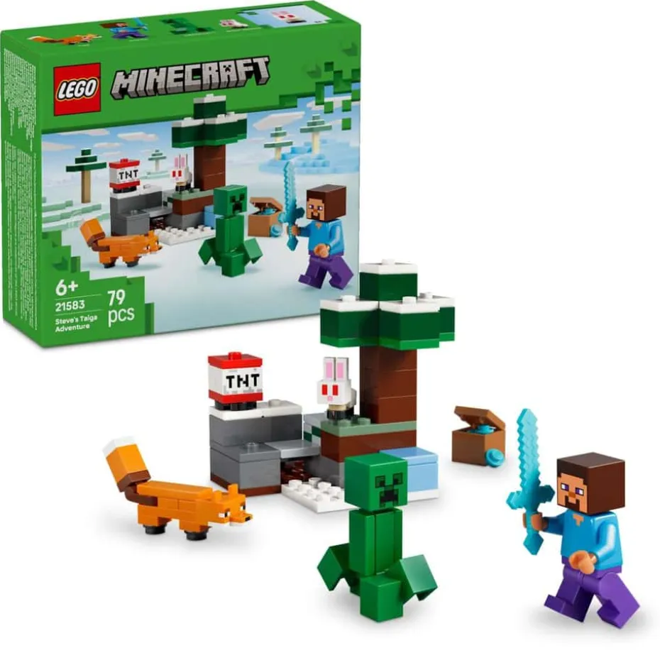 LEGO® Minecraft® Steves eventyr på taigaen 21583