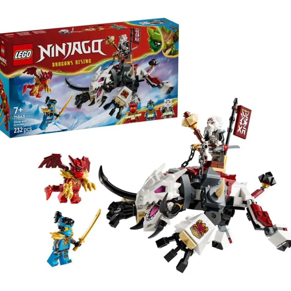 LEGO® NINJAGO® Zilvar med monsterdragen Grimtak 71863