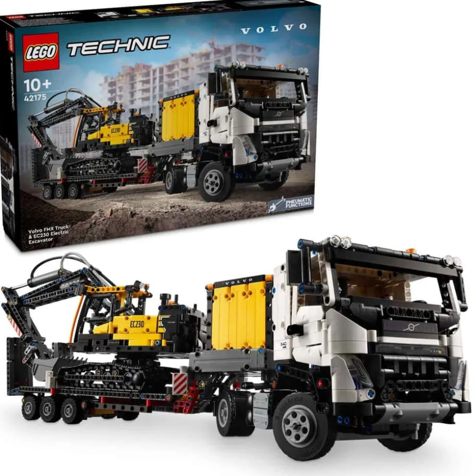 LEGO® Technic Volvo FMX-trailer og EC230 el-gravemaskin 42175