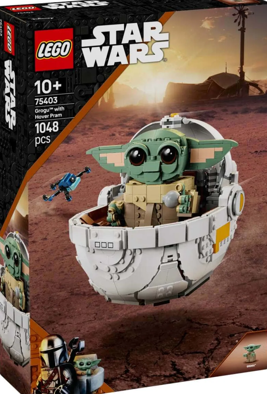 LEGO®Star Wars: The Mandalorian™ Grogu™ med svevende barnevogn 75403
