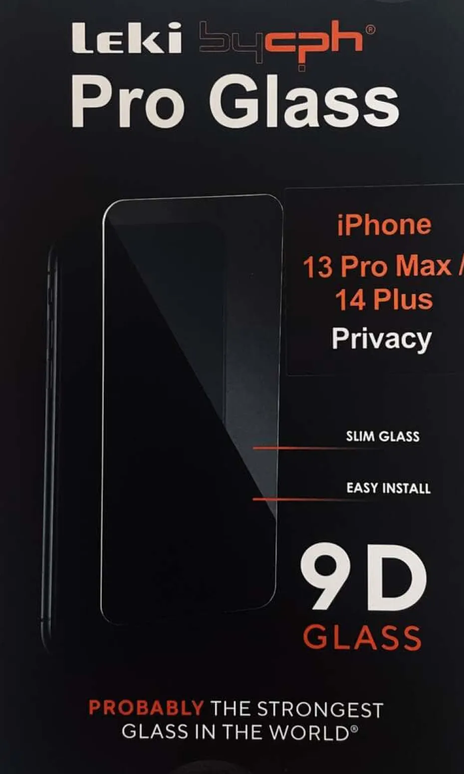 Leki bycph Privacy Pro Glass skjermbeskytter til iPhone 13 Pro Max/14 Plus