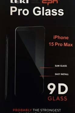 Leki bycph Pro Glass 9D skjermbeskyttelse til iPhone 15 Pro Max