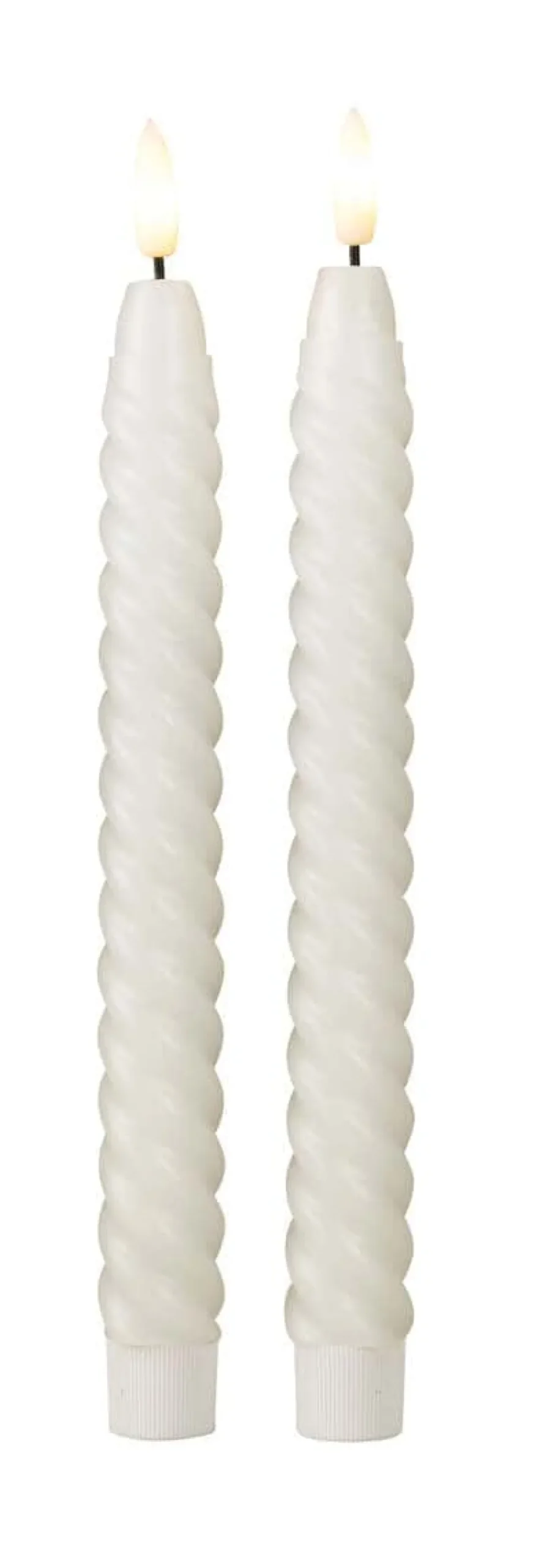 Lun LED tvinnet kronelys 2-pk