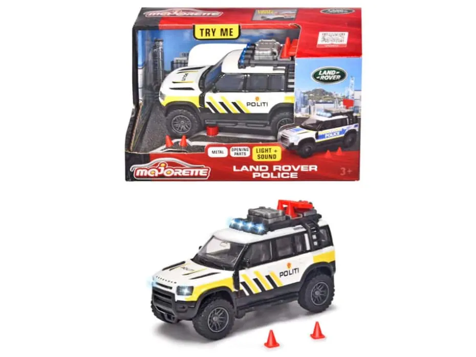 Majorette Land Rover Politibil