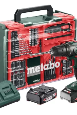 Metabo BS 18, borskrutrekker workshopsett m/batterier