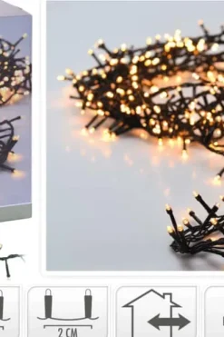 Microcluster lyslenke med 700 varmhvite led lys