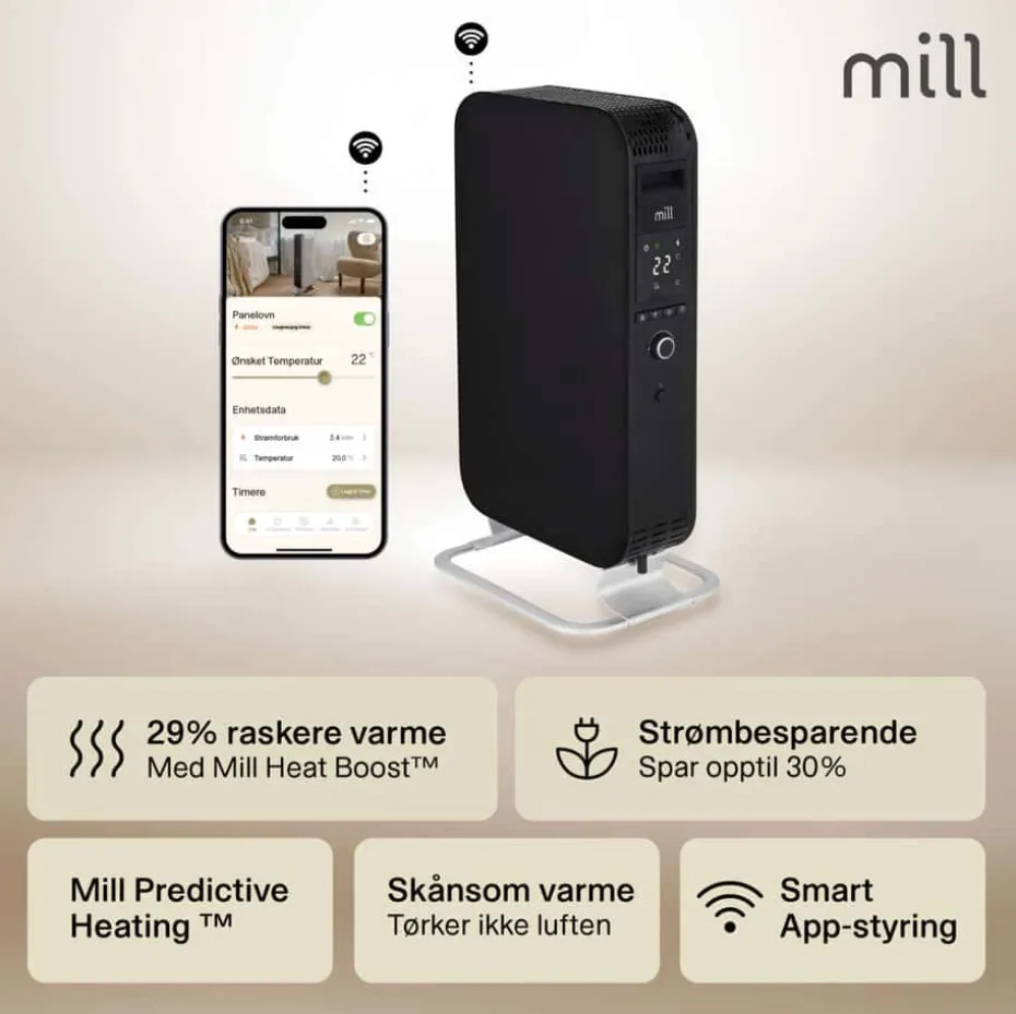 Mill Gentle Air WiFi Gen 3 1500W oljeovn