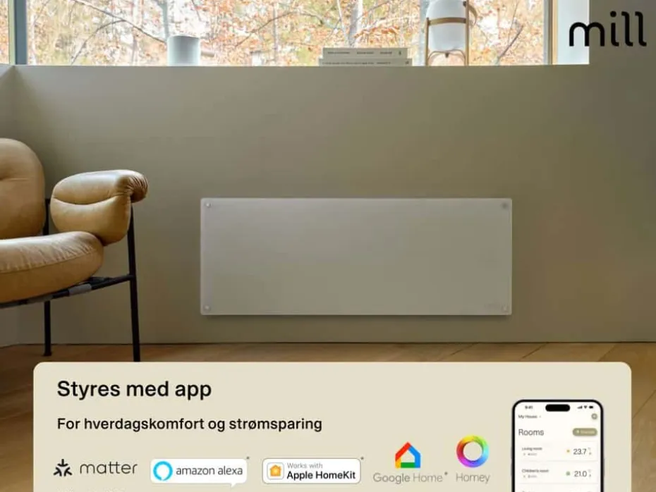 Mill Glass WiFi Gen 3 600W panelovn