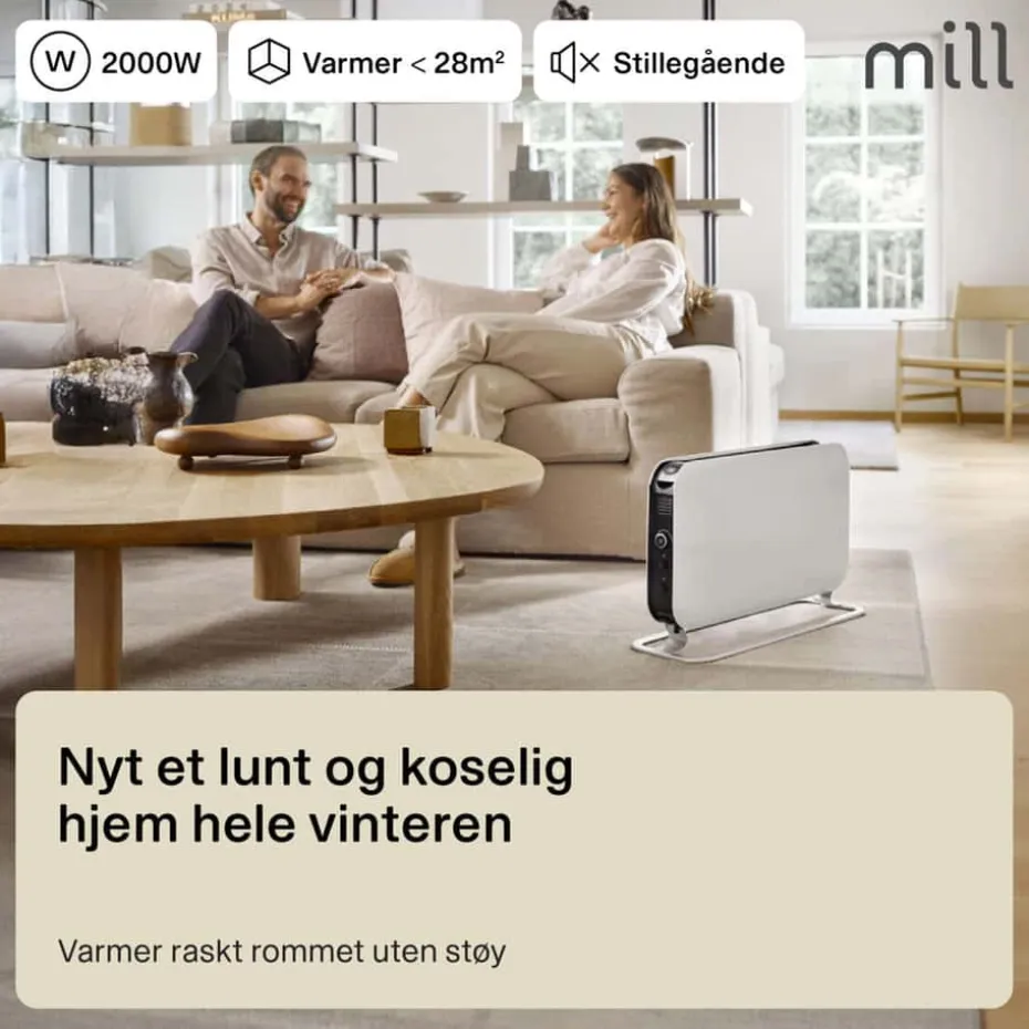 Mill Instant Led 2000W gulvovn