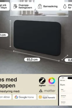 Mill Invisible Smart WiFi Gen 4 600W panelovn