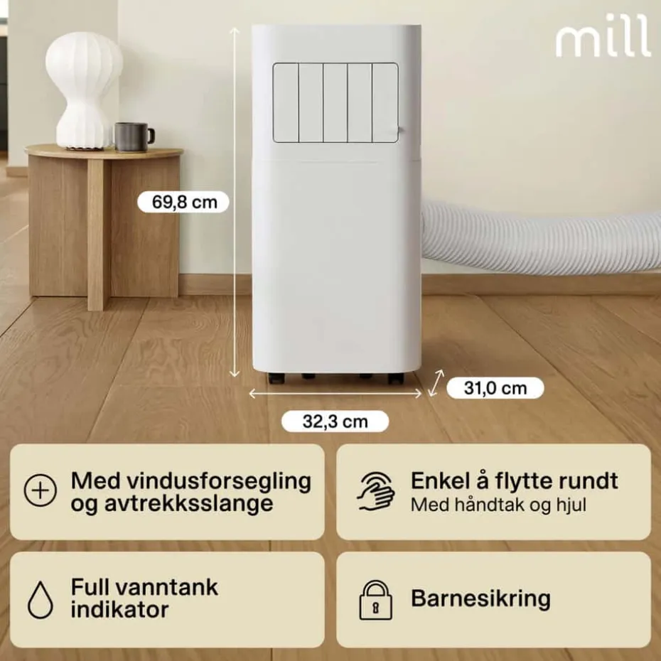 Mill MPAC5000 flyttbart klimaanlegg