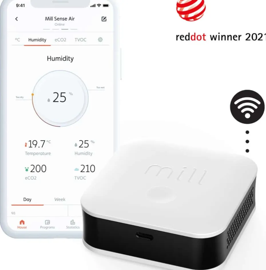 Mill Sense inneklimasensor med WiFi