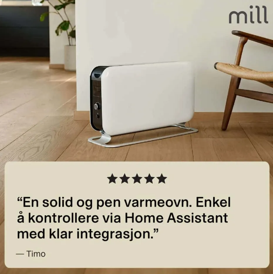 Mill Convection Max Wifi 1500W hvit gulvovn