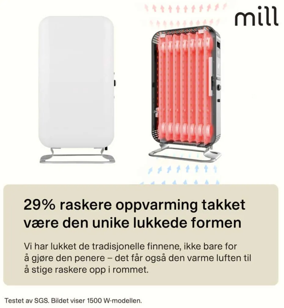 Mill Gentle Air Mec 1000W oljeovn