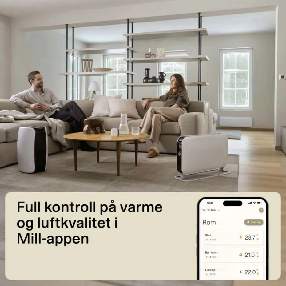 Mill Glass Gen 4 Smart WiFi 600W panelovn