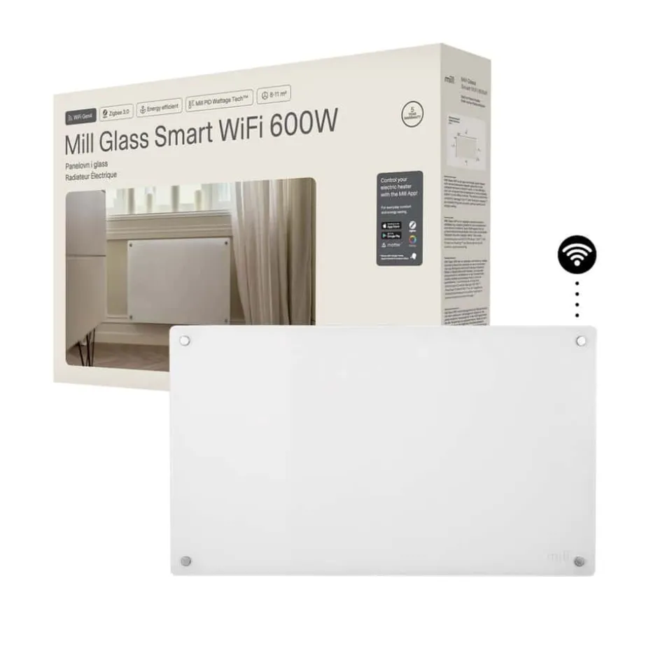 Mill Glass Gen 4 Smart WiFi 600W panelovn