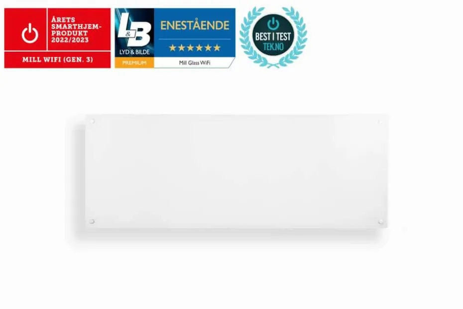Mill Glass WiFi Gen 3 1200W panelovn