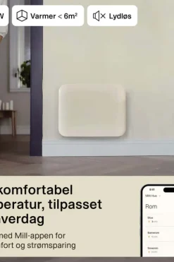 Mill Invisible Smart WiFi Gen 4 400W panelovn