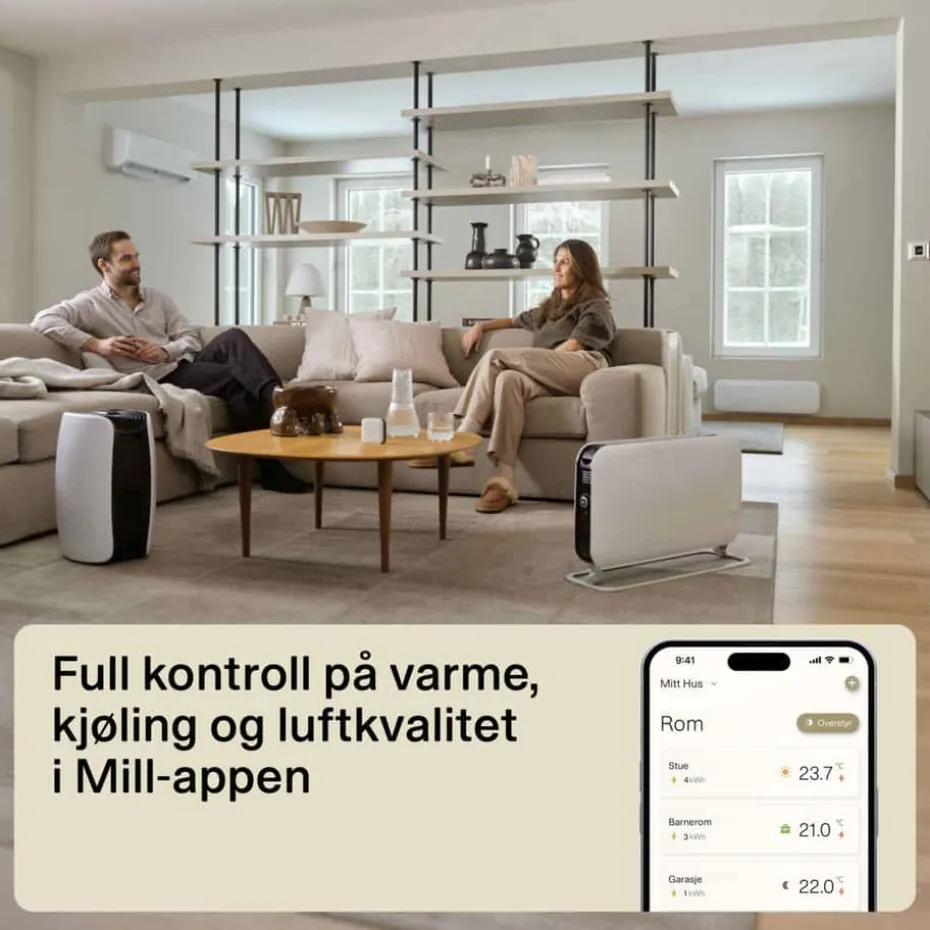 Mill Invisible Smart WiFi 900W Gen. 4 panelovn