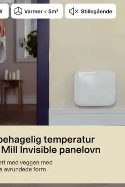 Mill Invisible 250W panelovn